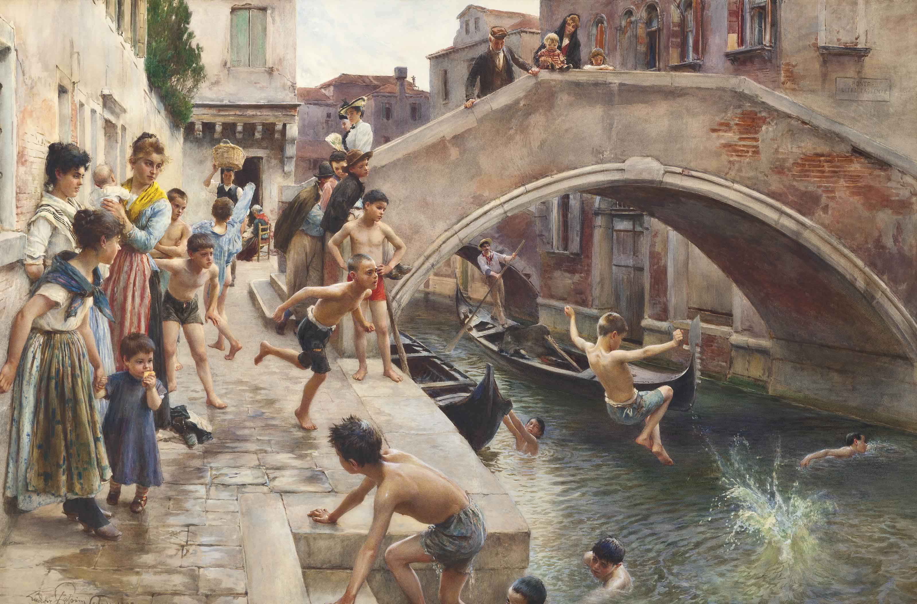 1893_ludwig_johann_passini_children_leaping_into_a_venetian_canal_HD.jpg